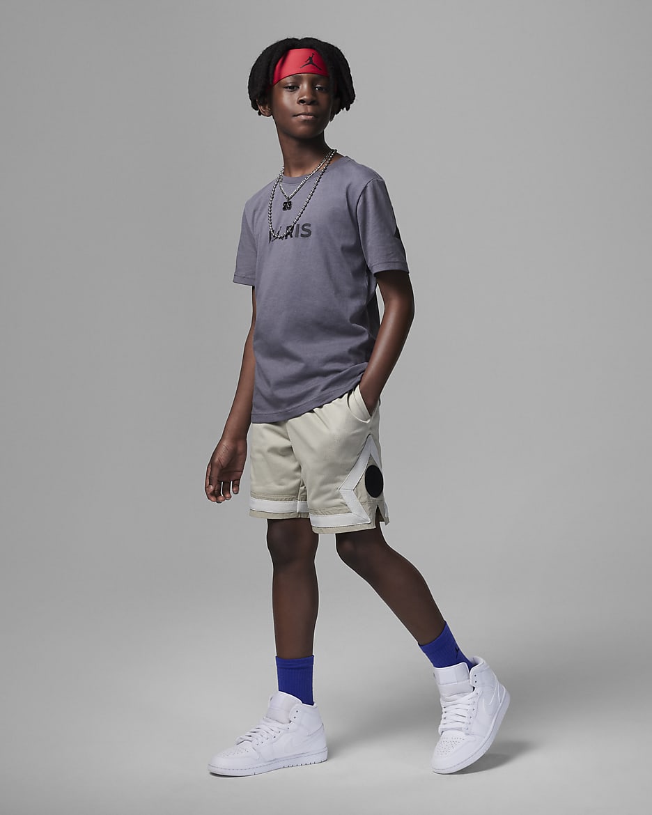 Jordan Paris Saint Germain Mesh Diamond Shorts Big Kids Dri FIT Shorts